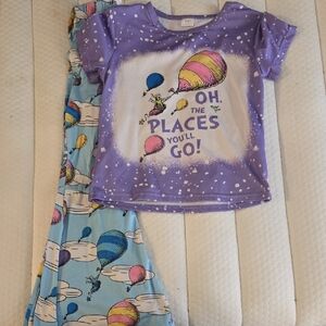 Purple and Blue Kids Pajamas Set